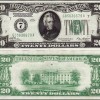 1928 gold 20 dollar bill