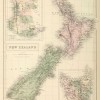 New Zealand map from 1854