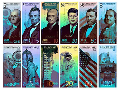 Treasury Notes USD Rainbow Currency