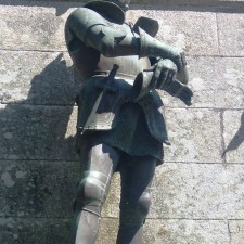 The Offshore Attraction statue of Chevalier de Bayard in Sainte-Anne-d'Auray, Brittany