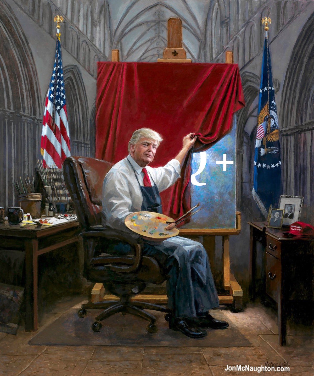 Q+ Donald J Trump by Jon McNaughton